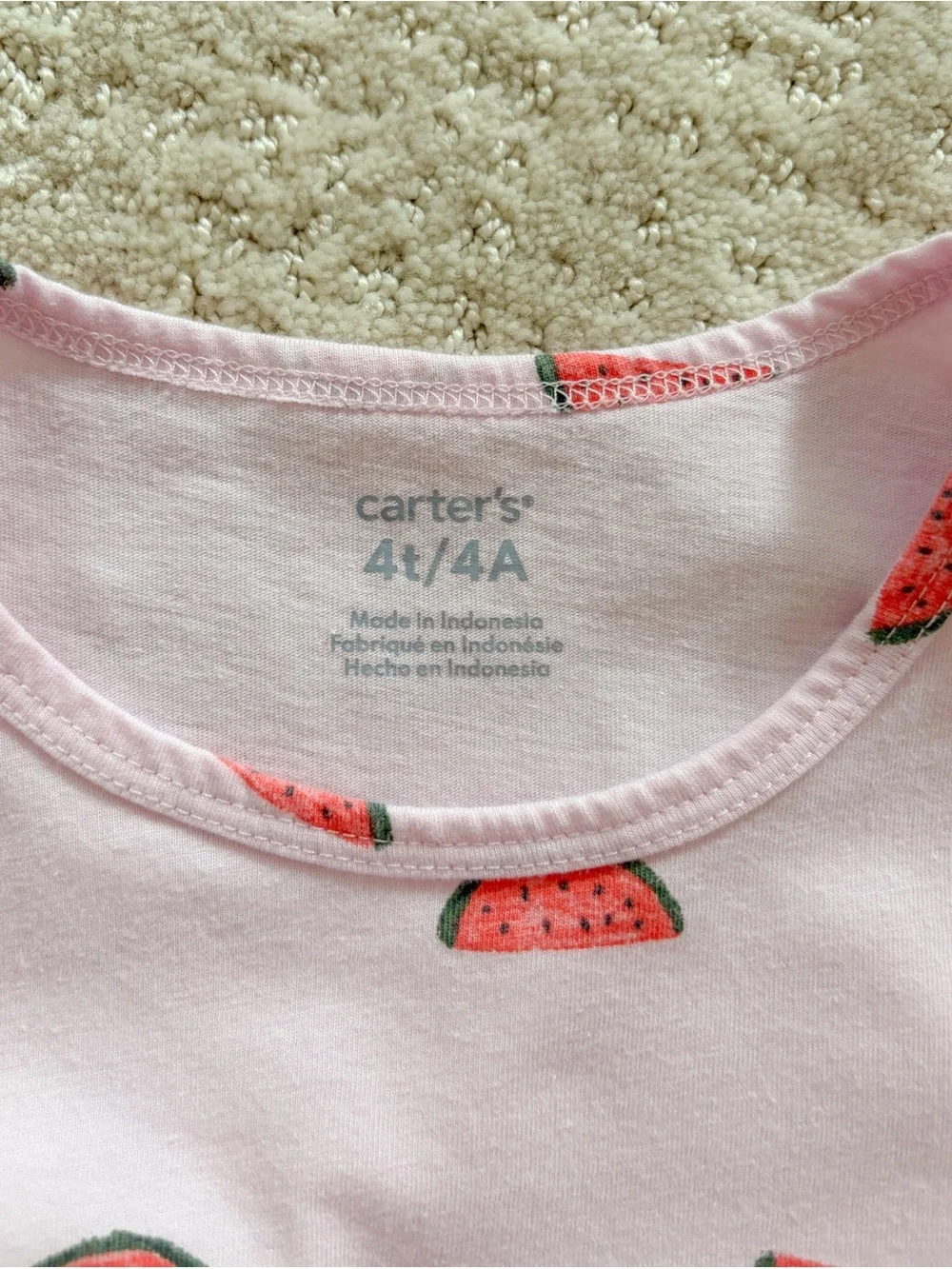 Carter's Light Pink Watermelon Sleeveless Dress